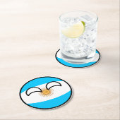 Funny Trending Geeky Argentinien Landball Runder Pappuntersetzer (Vor Ort)