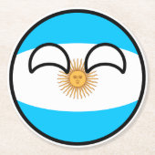 Funny Trending Geeky Argentinien Landball Runder Pappuntersetzer (Vorderseite)