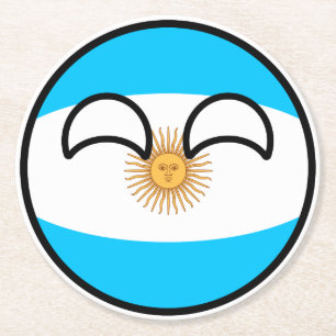 Funny Trending Geeky Argentinien Landball Runder Pappuntersetzer