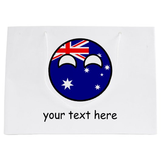 Funny Trending Geeky Australia Landball Große Geschenktüte (Vorderseite)