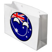 Funny Trending Geeky Australia Landball Große Geschenktüte (Rückseite Schrägansicht)