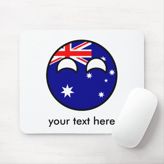 Funny Trending Geeky Australia Landball Mousepad (Mit Mouse)