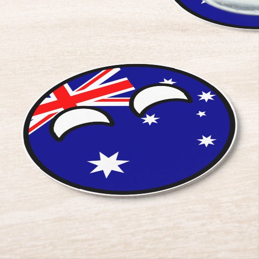 Funny Trending Geeky Australien Landschaft Runder Pappuntersetzer (Angewinkelt)