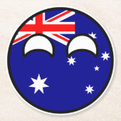 Funny Trending Geeky Australien Landschaft Runder Pappuntersetzer (Vorderseite)