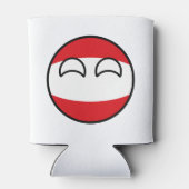 Funny Trending Geeky Austria Countryball Dosenkühler (Rückseite)