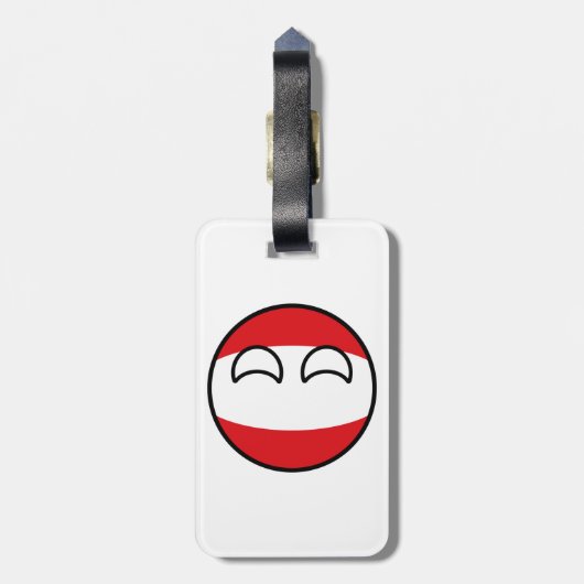 Funny Trending Geeky Austria Countryball Gepäckanhänger (Rückseite vertikal)