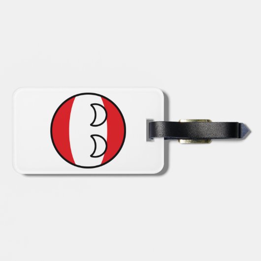 Funny Trending Geeky Austria Countryball Gepäckanhänger (Rückseite horizontal)