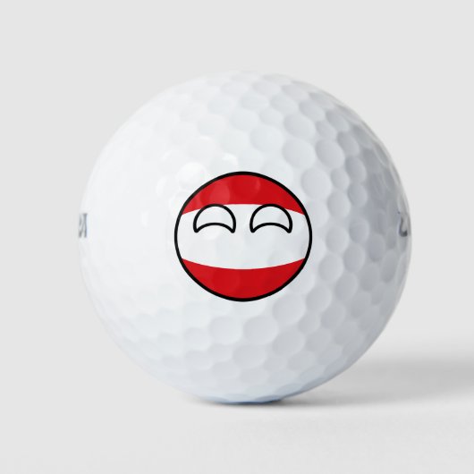 Funny Trending Geeky Austria Countryball Golfball (Vorderseite)