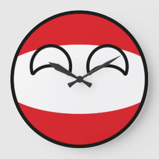 Funny Trending Geeky Austria Countryball Große Wanduhr