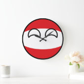 Funny Trending Geeky Austria Countryball Große Wanduhr (Zuhause)