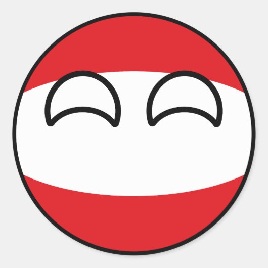 Funny Trending Geeky Austria Countryball Runder Aufkleber (Vorderseite)