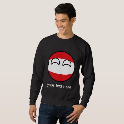 Funny Trending Geeky Austria Countryball Sweatshirt (Vorne ganz)