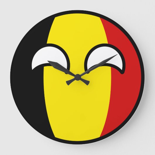 Funny Trending Geeky Belgien Countryball Große Wanduhr (Vorderseite)