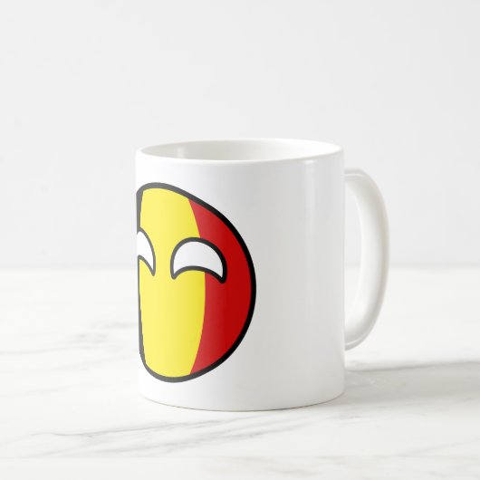 Funny Trending Geeky Belgien Countryball Kaffeetasse (VorderseiteRechts)