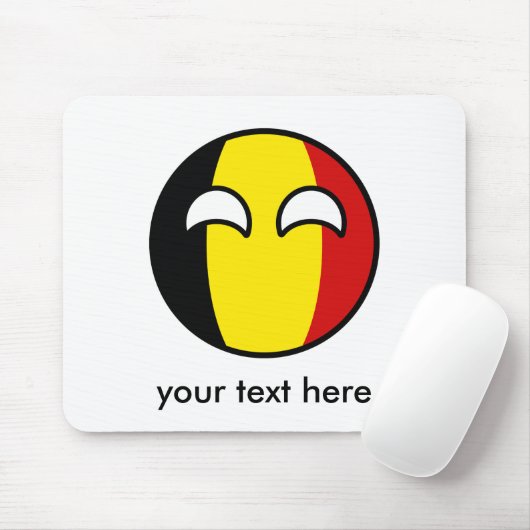 Funny Trending Geeky Belgien Countryball Mousepad (Mit Mouse)