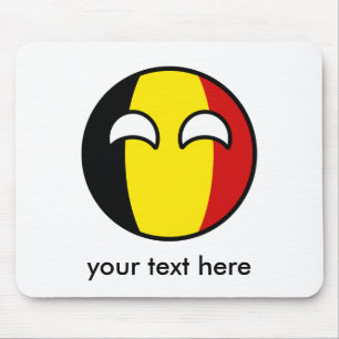 Funny Trending Geeky Belgien Countryball Mousepad