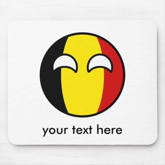 Funny Trending Geeky Belgien Countryball Mousepad (Vorne)