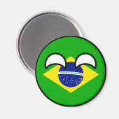 Funny Trending Geeky Brasilien Countryball Magnet (Vorderseite/Rückseite)