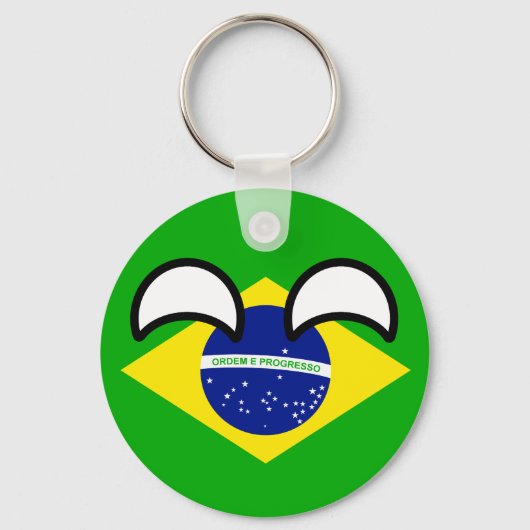 Funny Trending Geeky Brasilien Countryball Schlüsselanhänger (Vorderseite)