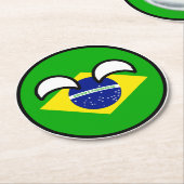 Funny Trending Geeky Brasilien Landball Runder Pappuntersetzer (Angewinkelt)
