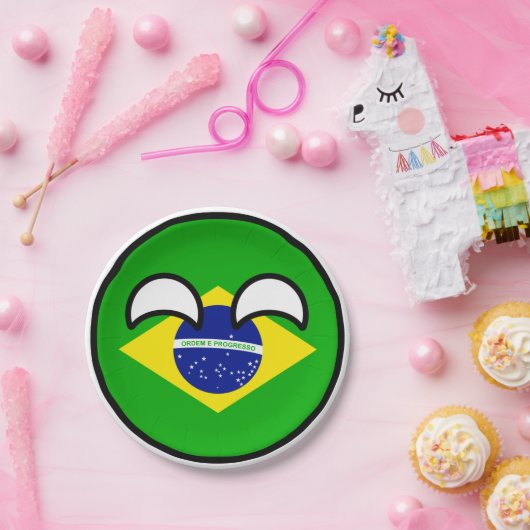 Funny Trending Geeky Brasilien Landschaftsball Pappteller (Party)