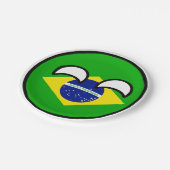 Funny Trending Geeky Brasilien Landschaftsball Pappteller (Schrägansicht)