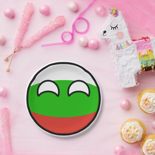 Funny Trending Geeky Bulgarien Landball Pappteller (Party)