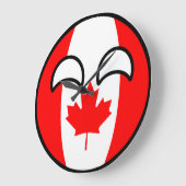 Funny Trending Geeky Canada Countryball Große Wanduhr (Winkel)