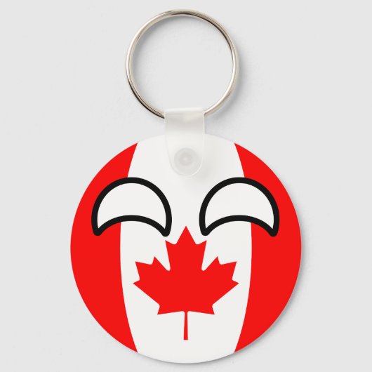 Funny Trending Geeky Canada Countryball Schlüsselanhänger (Vorderseite)