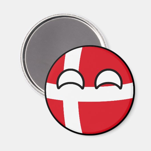 Funny Trending Geeky Dänemark Countryball Magnet (Vorderseite/Rückseite)
