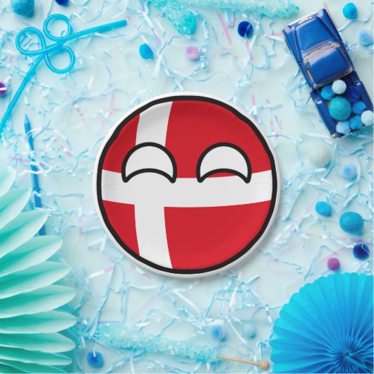 Funny Trending Geeky Dänemark Countryball Pappteller (Party)