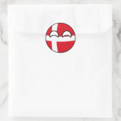 Funny Trending Geeky Dänemark Countryball Runder Aufkleber (Tasche)