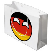 Funny Trending Geeky Deutschland Countryball Große Geschenktüte (Rückseite Schrägansicht)