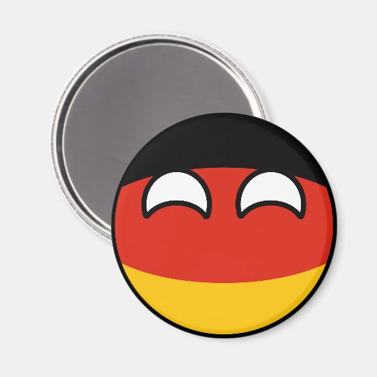 Funny Trending Geeky Deutschland Countryball Magnet (Vorderseite/Rückseite)