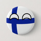 Funny Trending Geeky Finnland Landball Button (Vorderseite)