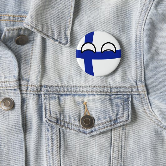 Funny Trending Geeky Finnland Landball Button (Beispiel)