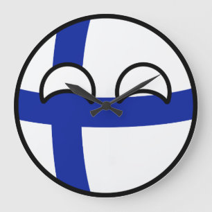 Funny Trending Geeky Finnland Landschaft Große Wanduhr