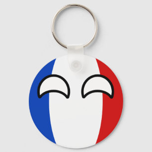 Funny Trending Geeky France Countryball Schlüsselanhänger