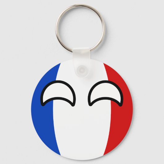 Funny Trending Geeky France Countryball Schlüsselanhänger (Vorderseite)