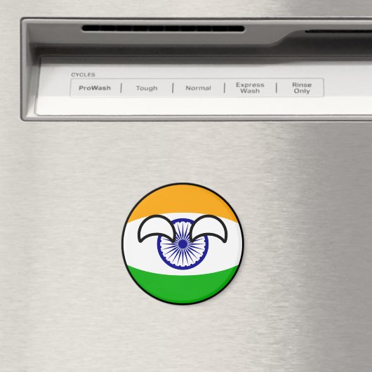 Funny Trending Geeky India Countryball Magnet (In Situ (Geschirrspüler))