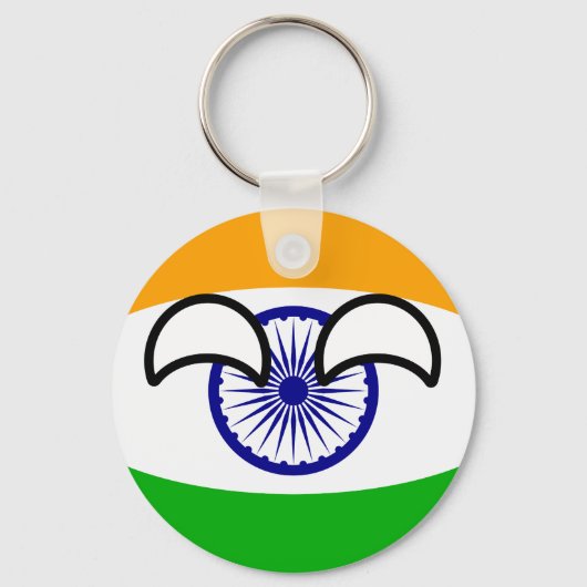 Funny Trending Geeky India Countryball Schlüsselanhänger (Vorderseite)