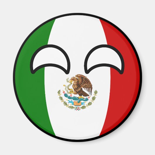 Funny Trending Geeky Mexico Countryball Magnet (Vorne)