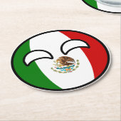 Funny Trending Geeky Mexico Countryball Runder Pappuntersetzer (Angewinkelt)