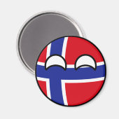 Funny Trending Geeky Norwegen Countryball Magnet (Vorderseite/Rückseite)