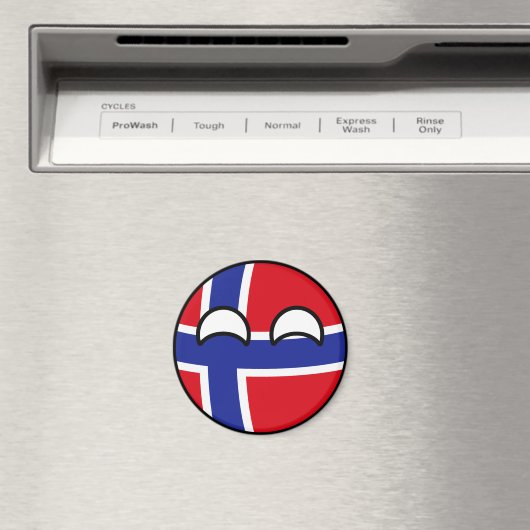 Funny Trending Geeky Norwegen Countryball Magnet (In Situ (Geschirrspüler))