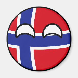 Funny Trending Geeky Norwegen Countryball Magnet