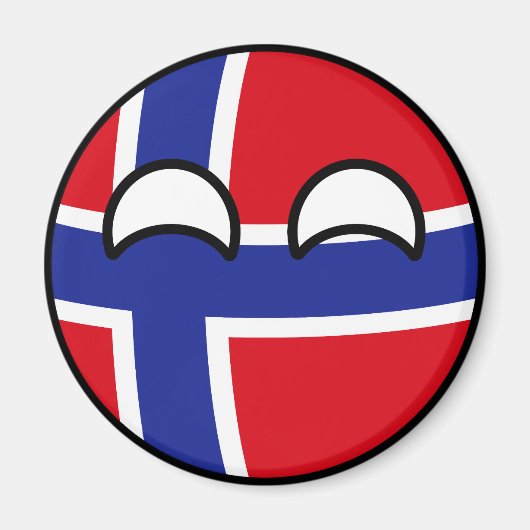 Funny Trending Geeky Norwegen Countryball Magnet (Vorne)