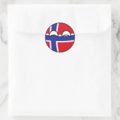 Funny Trending Geeky Norwegen Countryball Runder Aufkleber (Tasche)
