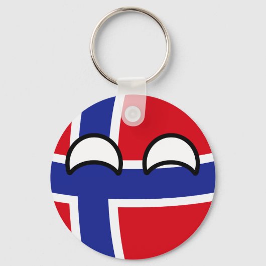 Funny Trending Geeky Norwegen Countryball Schlüsselanhänger (Vorderseite)