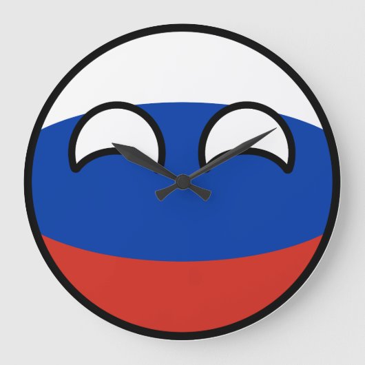 Funny Trending Geeky Russland Landball Große Wanduhr (Vorderseite)